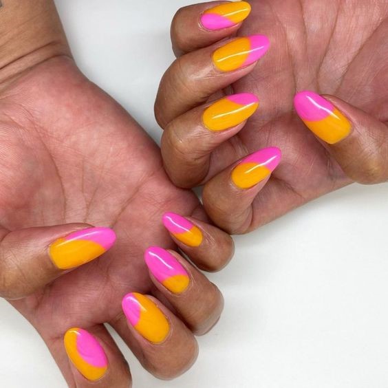 1. Minimalism with a Colorful Touch Nails